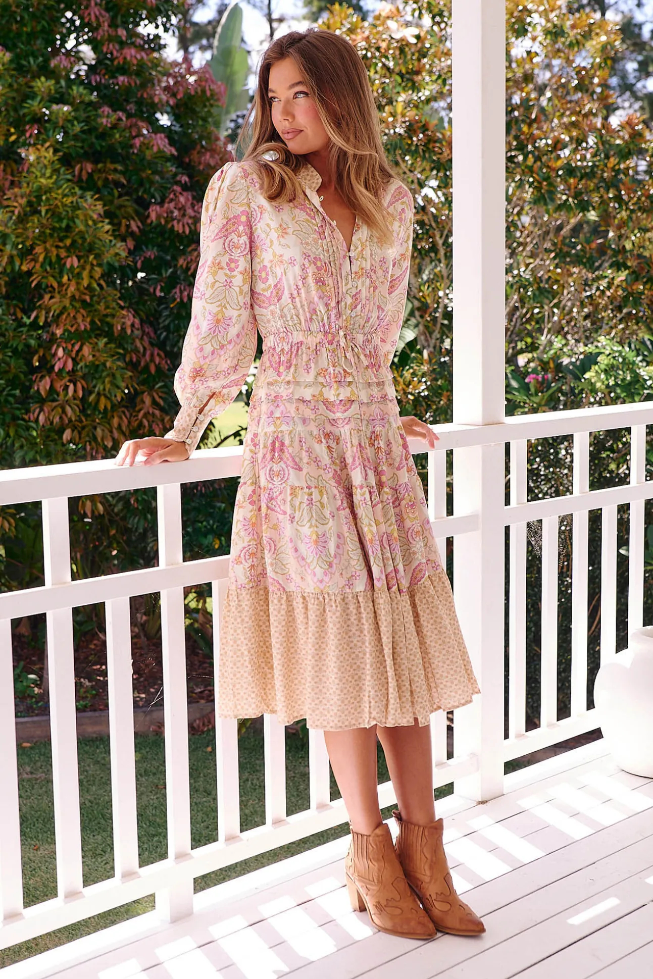 Vestido midi estampado Serenade