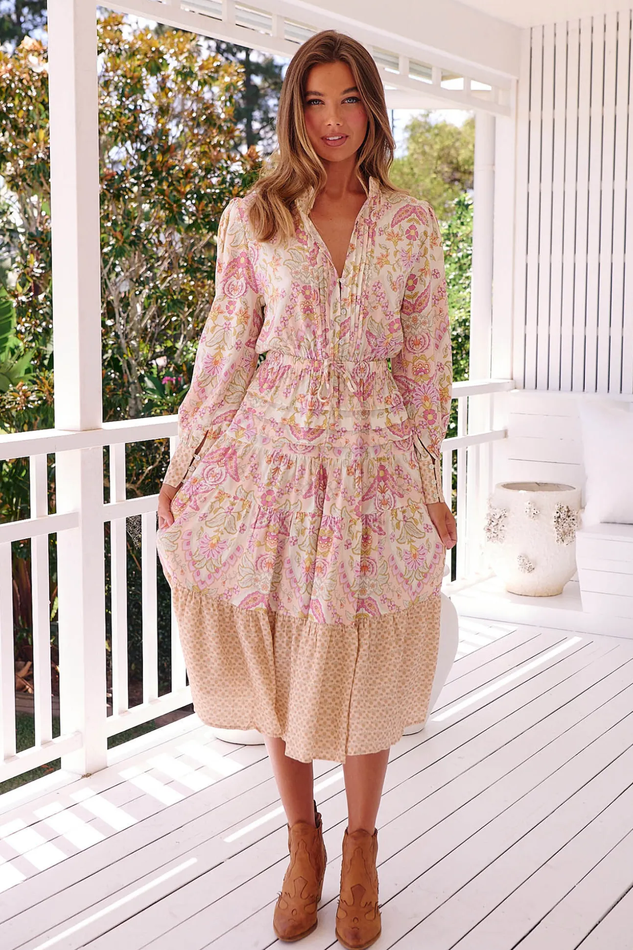 Vestido midi estampado Serenade