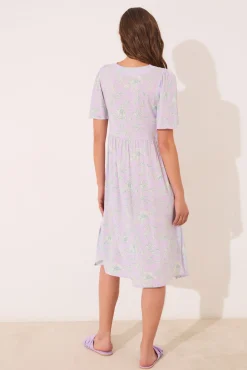 Vestido midi estampado viscosa