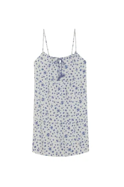 Vestido midi flores blanco