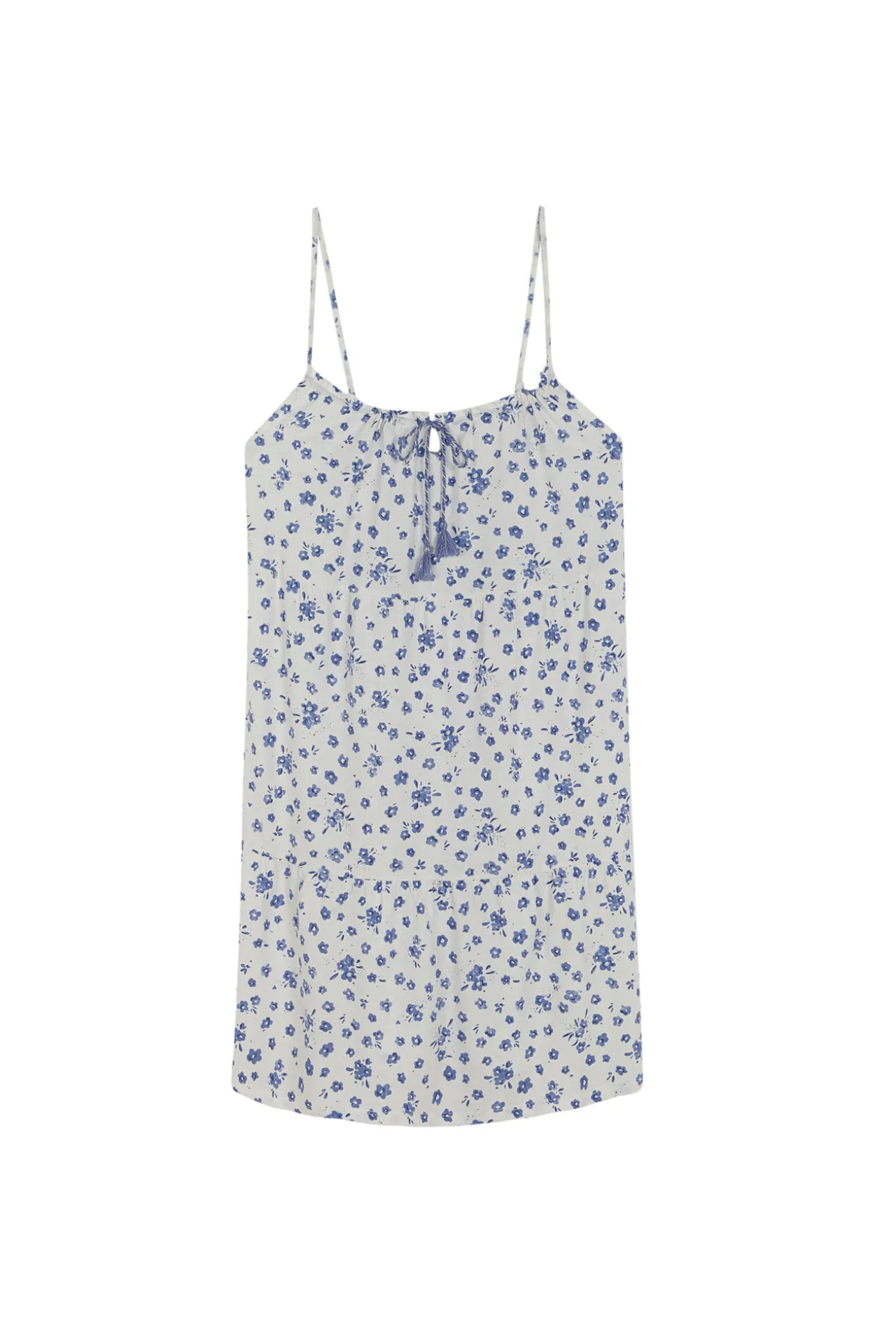 Vestido midi flores blanco
