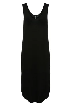 Vestido midi fluido con lurex