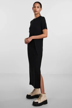 Vestido midi manga corta