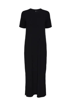 Vestido midi manga corta