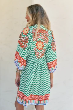 Vestido mini estampado Boheme