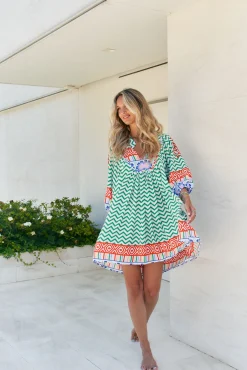 Vestido mini estampado Boheme