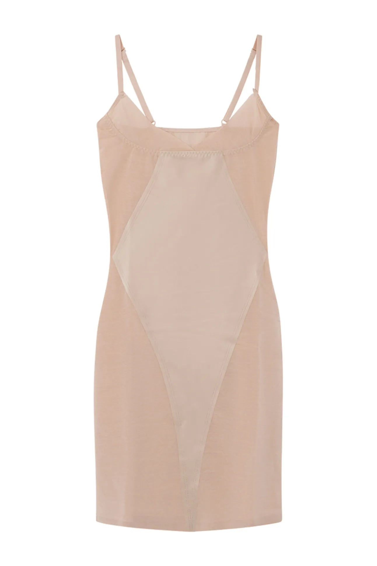 Vestido moldeador tul nude