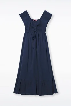 Vestido premamá corto con smock