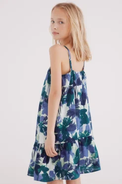 Vestido tirantes flores niña