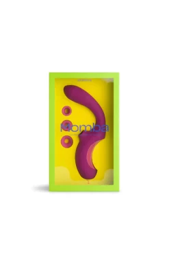 Vibrador conejito con succión Momba Borgoña
