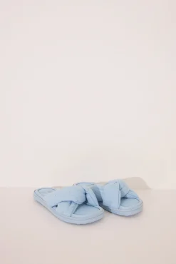 Zapatilla ducha waffle nudo azul
