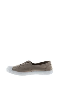 Zapatilla inglesa elastico lona tintada