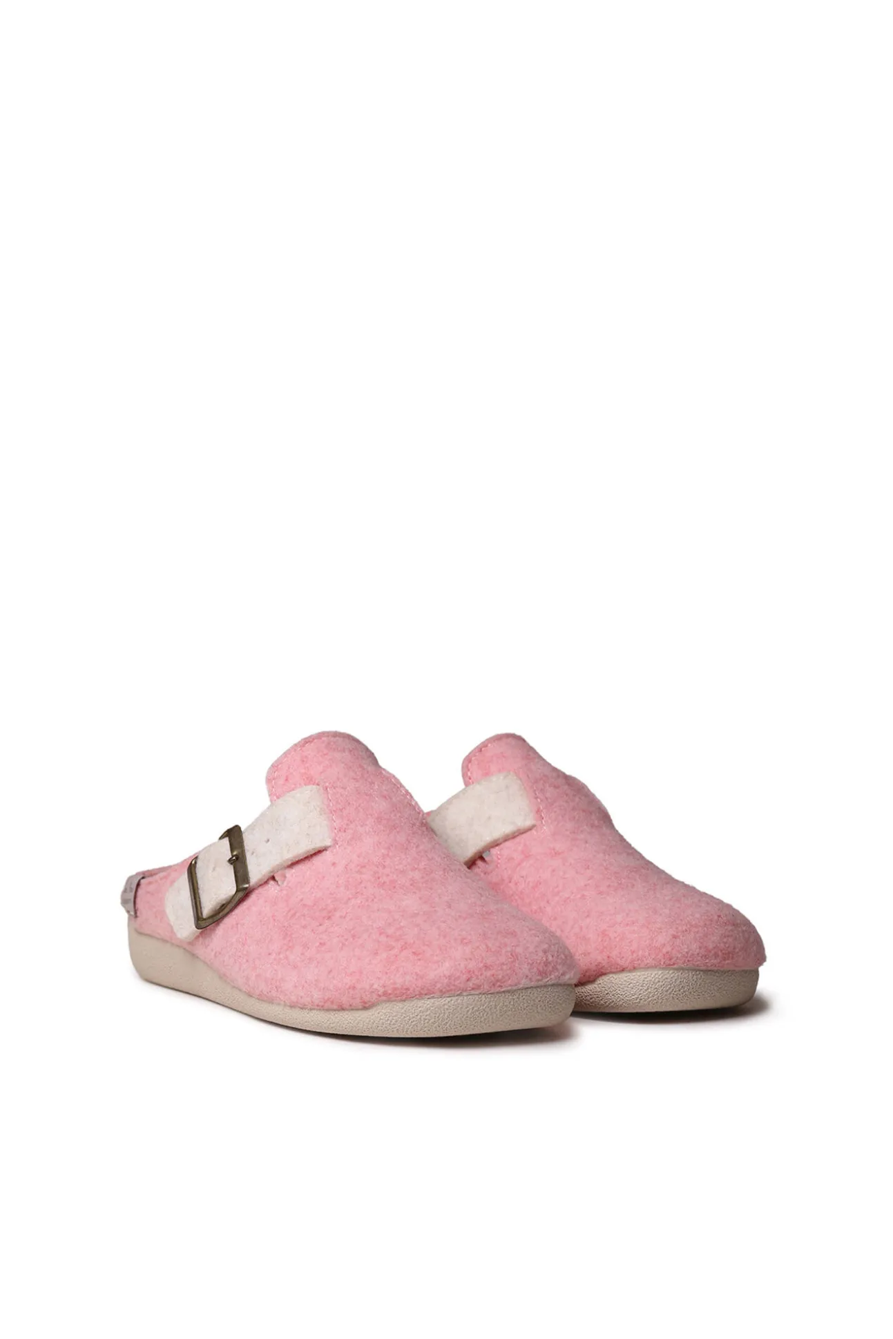 Zapatilla Tipo Zueco Para Mujer En Fieltro