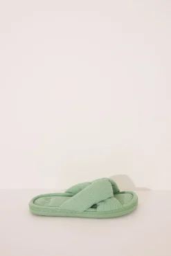 Zapatillas abiertas waffle verde
