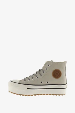 Zapatillas abotinadas de efecto piel