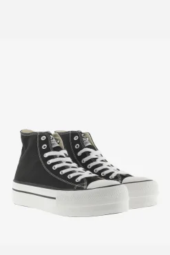 Zapatillas abotinadas de lona Victoria Tribu con doble plataforma