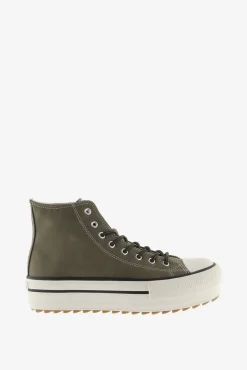 Zapatillas abotinadas efecto piel