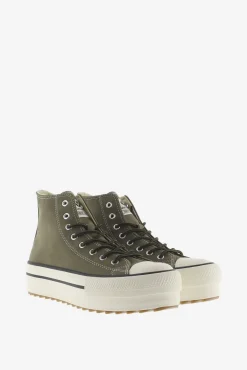 Zapatillas abotinadas efecto piel