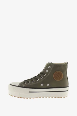 Zapatillas abotinadas efecto piel