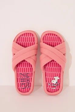Zapatillas casa acolchadas Snoopy rosa