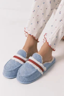 Zapatillas casa Mickey azul estampado