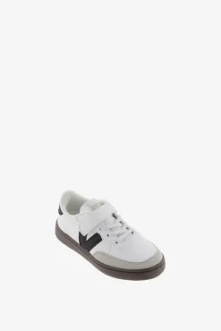 Zapatillas de efecto piel Victoria Oslo con piezas en contraste y cordón elástico
