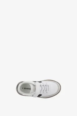 Zapatillas de efecto piel Victoria Oslo con piezas en contraste y cordón elástico