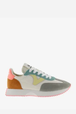 Zapatillas de nylon Victoria Cosmos con piezas multicolor de serraje y suela en sierra