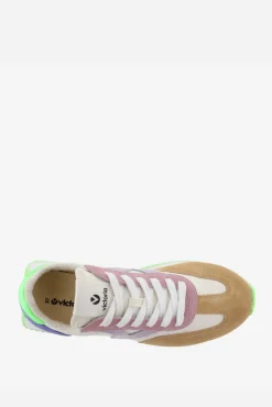 Zapatillas de nylon Victoria Cosmos con piezas multicolor de serraje y suela en sierra