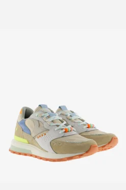 Zapatillas de nylon Victoria Luna con piezas de color y serraje y suela dentada