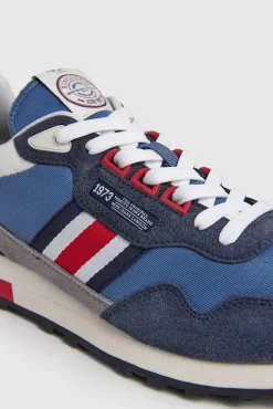 Zapatillas Running Con Detalles En Ante