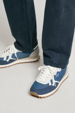 Zapatillas Running Con Detalles En Ante